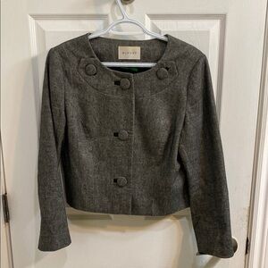 Minuet Cropped Oatmeal Brown Blazer Jacket Women’s Size UK 10 US 6 Office Fall